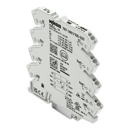 WAGO 1 to 8 A 857 Electronic Circuit Breaker 4A 24V, DIN Rail