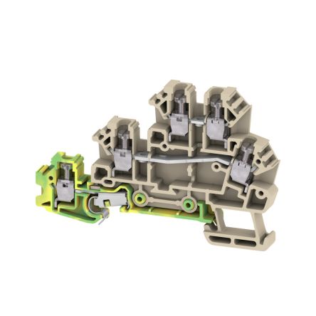 Weidmüller 1783790000 W Series DIN Rail Terminal Block Dark Beige, 2.5mm², 3-Level, Screw