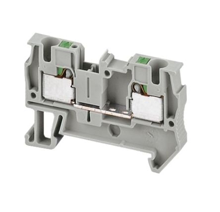 Schneider Electric NSYTRP42 326 Series DIN Rail Terminal Block Grey, 4mm², 1-Level, Push-in