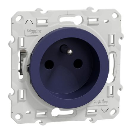 Schneider Electric Odace 2011 Blue, White Plug Socket, 16A