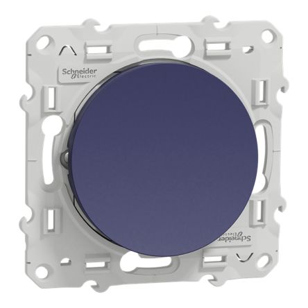 Schneider Electric Blue Rocker Light Switch, 1 Gang, Odace 2011