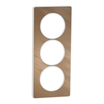 Schneider Electric Bronze 3 Gang Cover Plate
