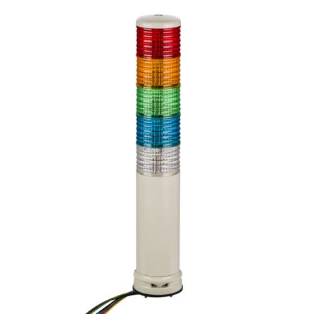 Schneider Electric Harmony XVC6 Series Green, Orange, Red, Blue Signal Tower Buzzer, 5 Lights 240V Tube