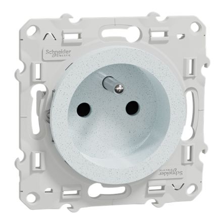 Schneider Electric Odace 2011 White Plug Socket, 16A