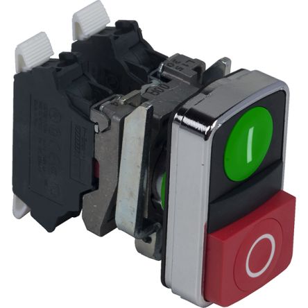 Schneider Electric Harmony XB4 Series Green Spring Return Push Button Head, 22.5 mm Cutout, IP66, IP69, IP67, IP69K