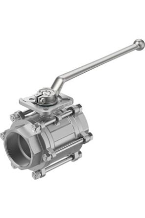 Festo Stainless Steel Threaded Threaded Ball, NPT 63 bar, Ball Valve