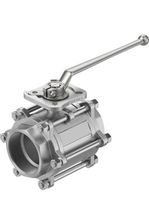 Festo Stainless Steel Threaded Threaded Ball, NPT 63 bar, Ball Valve