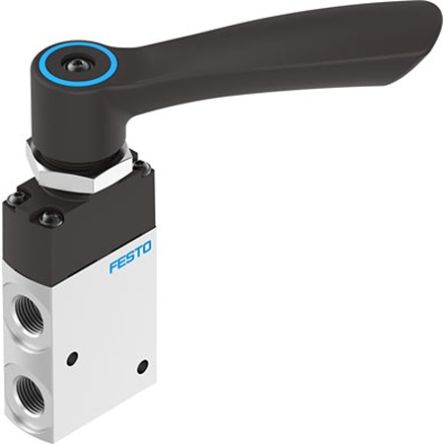 Festo Manual Pneumatic Manual Control Valve VHEF Series, G 1/4 in, VHEF-HT-M32-M-G14
