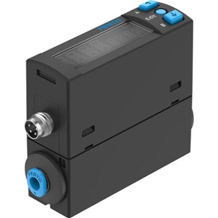Festo SFAH Series Flow Rate Monitoring Sensor Flow Sensor for Nitrogen, Compressed Air, 0.02L/min Min, 1L/min Max