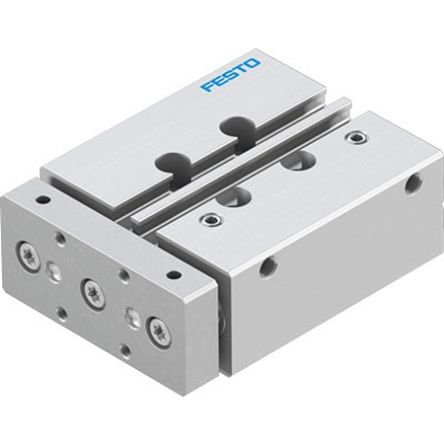 Festo Pneumatic Guided Cylinder - DFM-12-30-P-A-GF-F1A 12 mm Bore, DFM Series, 30 mm Double Acting Acting