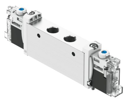 Festo Pneumatic Solenoid Valve - 2 x 3/2-Way, Open, Monostable Electric G VUVG  Series 24V