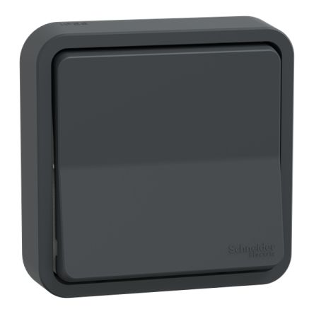 Schneider Electric Anthracite, 2 Way Rocker Light Switch, 1 Gang, Mureva Styl
