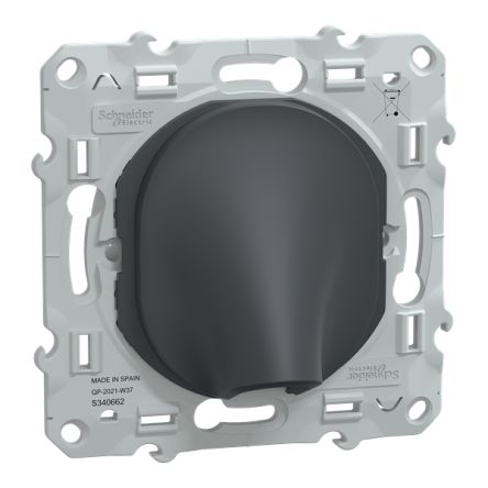 Schneider Electric 87 mm Anthracite Cable Cover in Thermoplastic, 12 mm ID