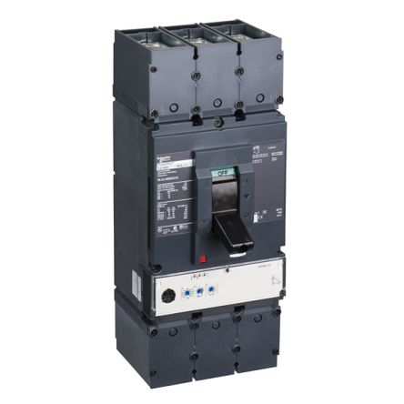 Schneider Electric, PowerPact, PowerPact Molded Case Circuit Breaker 3-Pole 600A, Breaking Capacity 65 kA, DIN Rail