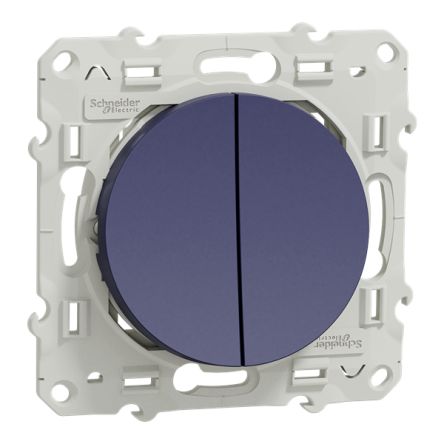 Schneider Electric Blue, 2 Way Rocker, 2 Gang, Odace 2011