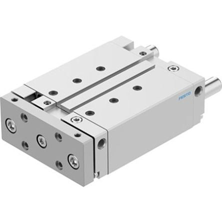 Festo Pneumatic Guided Cylinder - DFM-50-100-B-PPV-A-KF 50 mm Bore, DFM Series, 100 mm Double Acting Acting