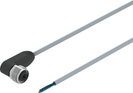 Festo Male 5 way M12, Right Angle to 3 way Unterminated Actuator/Sensor Cable, 5 m