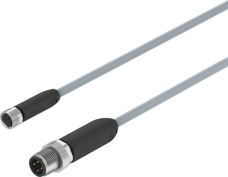 Festo Male 4 way M8, Straight to Female 4 way M12, Straight Actuator/Sensor Cable, 2.5 m