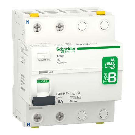 Schneider Electric A9Z51 Series Residual Current Circuit Breaker, 16A, 2-Pole, 30 mA, Type B-EV, 10 kA 230V ac