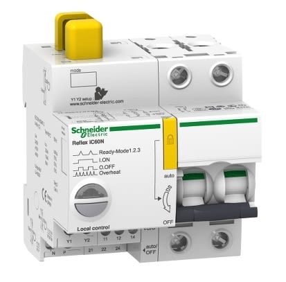 Schneider Electric Acti9 A9C61 Miniature Circuit Breaker, 2-Pole, 40A, Type B, 230V ac AC, 48 V dc DC, 20 kA Breaking