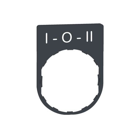 Schneider Electric Legend & Legend Holder Kit for Use with Push Buttons, Pre-printed "White I-O-II