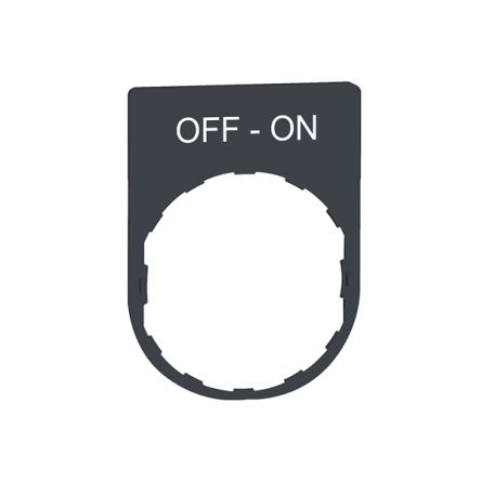 Schneider Electric Legend & Legend Holder Kit for Use with Push Buttons, Pre-printed "White OFF-ON