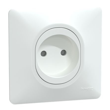 Schneider Electric Ovalis White Plug Socket, 16A