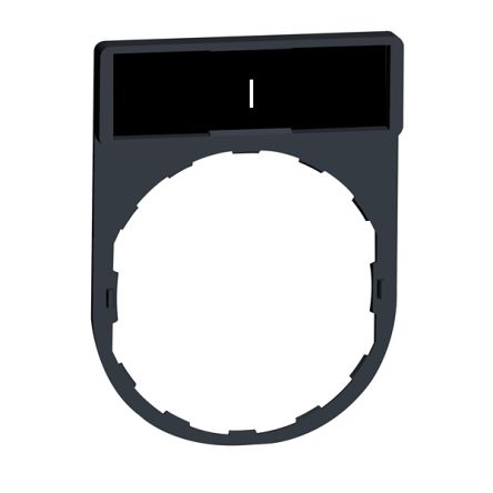 Schneider Electric Legend & Legend Holder Kit for Use with Push Buttons, Pre-printed "1 Red Side Background, White "I"