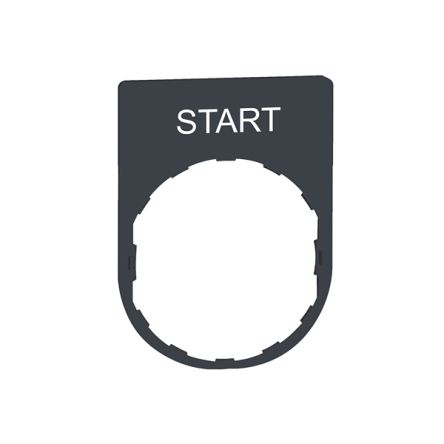 Schneider Electric Legend & Legend Holder Kit for Use with Push Buttons, Pre-printed "White START