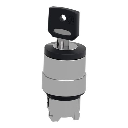 Schneider Electric ZB4 2-position Key Switch Head, Fixed Positions, 22 mm Cutout