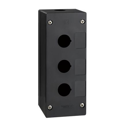 Schneider Electric Black Polycarbonate XAL Control Station Enclosure - 3 Hole 22 mm Diameter