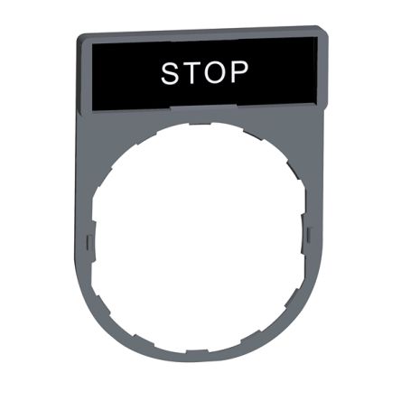 Schneider Electric Legend & Legend Holder Kit for Use with Push Buttons, Pre-printed "1 Red Side Background, White STOP