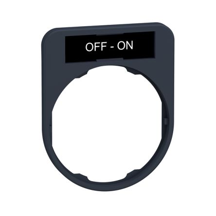 Schneider Electric Legend & Legend Holder Kit for Use with Push Buttons, Pre-printed "White OFF-ON on 1 Black Side, 1