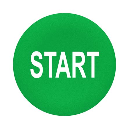 Schneider Electric Legend Plate for Use with Push Buttons, Pre-printed "Start