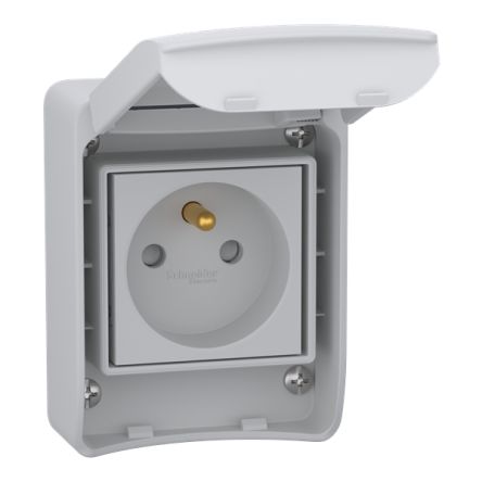 Schneider Electric Mureva Grey Back Box, 4 Fixing Points, IP65 65mm