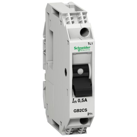 Schneider Electric TeSys TeSyS GB2 Thermal Magnetic Circuit Breaker - 1-Pole, 1A Current Rating, 50 kA, 250V ac, 48 V dc