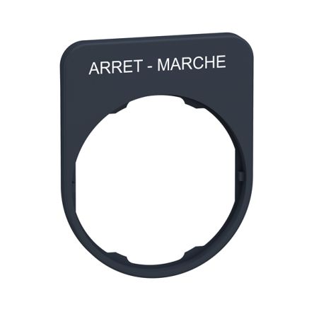 Schneider Electric Legend & Legend Holder Kit for Use with Push Buttons, Pre-printed "White ARRET-MARCHE