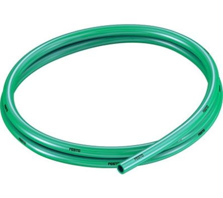 Festo Thermoplastic Elastomer, Hose Pipe, 5.7 mm ID, 8 mm OD, Green