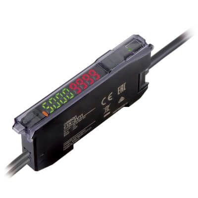 Omron Fibre Amplifier 3 μm, NPN Output, 720 mW Wire, IP50 24 V