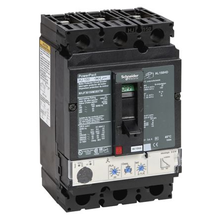 Schneider Electric PowerPact PowerPact Electronic Circuit Breaker 150A 240V, 3 channels, DIN Rail Type H