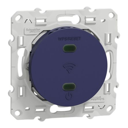 Schneider Electric Screw Blue Wall Plate Module, Flush