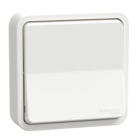 Schneider Electric White, 2 Way SPDT, 1 Gang, Mureva Styl