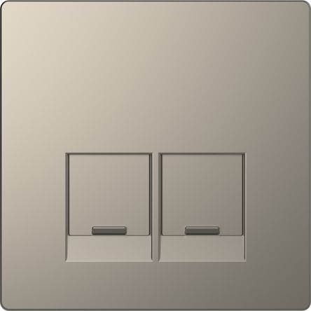 Schneider Electric Nickel 2 Gang Cover Plate