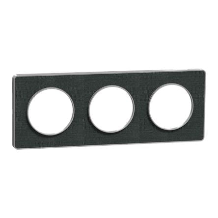 Schneider Electric Black 3 Gang Cover Plate
