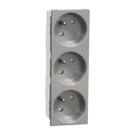 Schneider Electric New Unica Grey Plug Socket, 16A