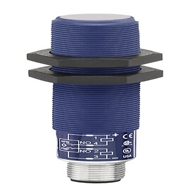 Telemecanique Sensors XX318AU08EKAM12 Cylindrical Ultrasonic Proximity Sensor XX, M18 x 1 0.0508 m 100mA NPN/PNP 28V 28