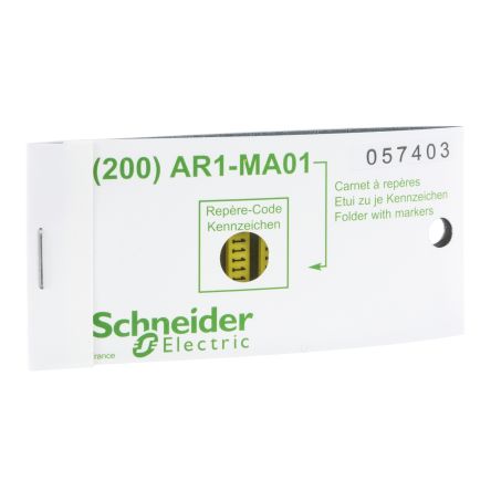 Schneider Electric AR1 Clip-On Cable Marker, Black, Pre-printed "F" Yellow, AR1MB01F
