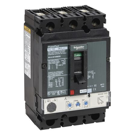 Schneider Electric, PowerPact, PowerPact Circuit Breaker 4-Pole 150A, Breaking Capacity 65 kA, Ceiling