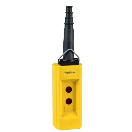 Schneider Electric Push-in Push Button Control Station, Glass Reinforced Polyester, 2 Cutouts, Black, Push In, IP65