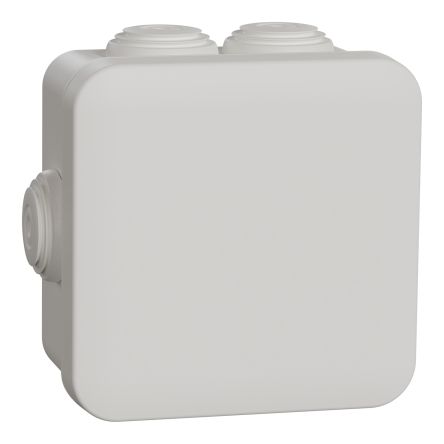 Schneider Electric Mureva BOX Series White ABS Junction Box, IP55, 3 Terminals, 80 mm, 80mm 80 mm